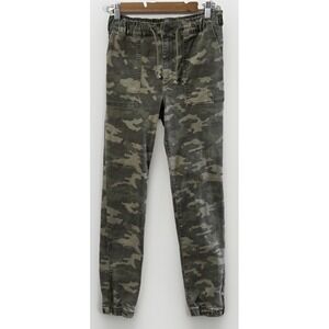 American Eagle High‎ Waisted Camo Jean Joggers Green Camo Denim SZ 8 Stretch
